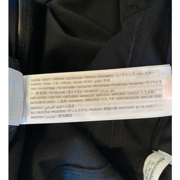 NWT ABERCROMBIE PANTS 20L TALL BLACK LEATHER VEGAN 90S STRAIGHT ULTRA HIGH RISE - Picture 5 of 10